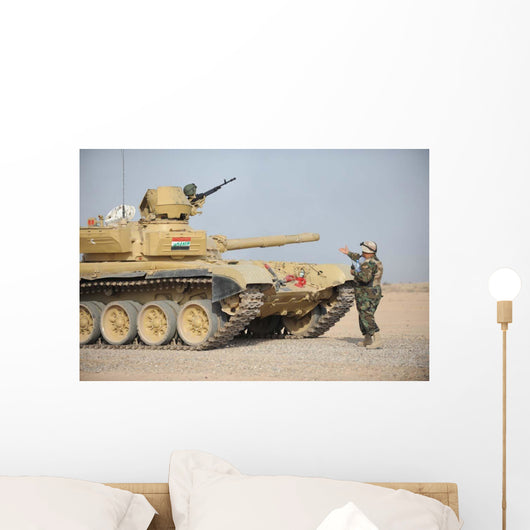 Iraqi Officer Directs T-72 Wall Decal