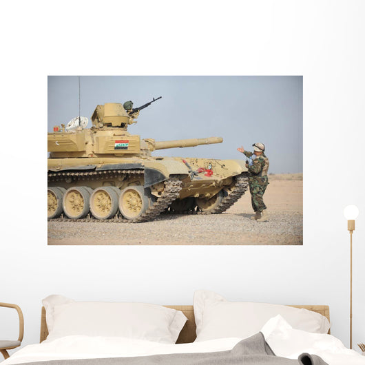 Iraqi Officer Directs T-72 Wall Decal