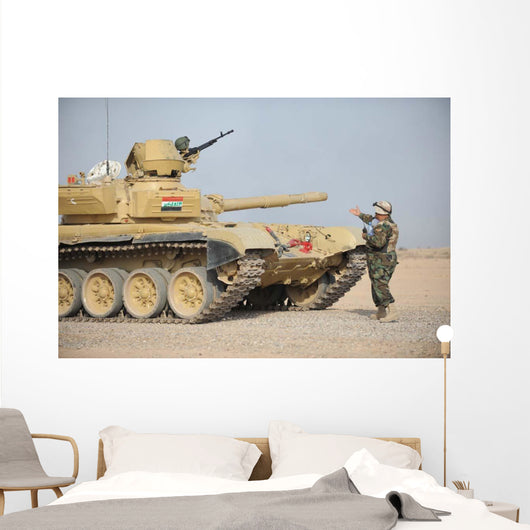 Iraqi Officer Directs T-72 Wall Decal