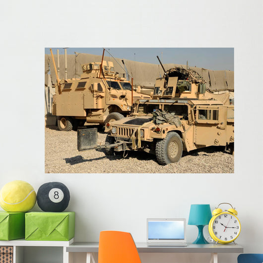 M1114 Humvee Sits Parked Wall Decal