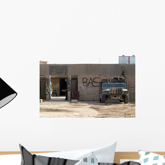 M998 Humvee Parked outside Wall Decal