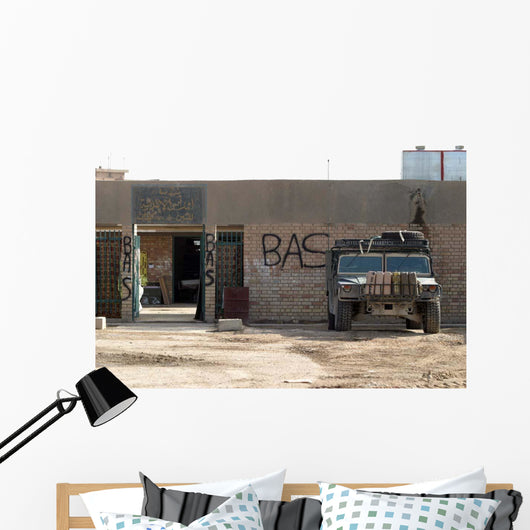 M998 Humvee Parked outside Wall Decal