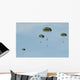 Paratroopers Descend through Sky Wall Decal