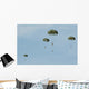 Paratroopers Descend through Sky Wall Decal