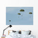 Paratroopers Descend through Sky Wall Decal