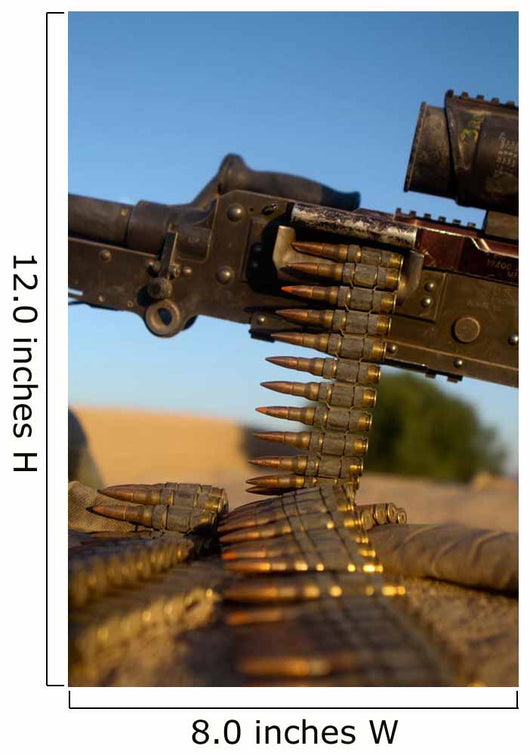 Rounds M240 Machine Gun Wall Decal