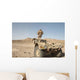 Soldier Climbs Damaged Husky Wall Decal