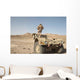 Soldier Climbs Damaged Husky Wall Decal