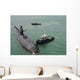 Tugboat Guides Attack Submarine Wall Decal
