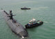 Tugboat Guides Attack Submarine Wall Decal
