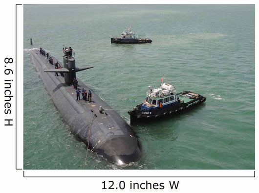 Tugboat Guides Attack Submarine Wall Decal
