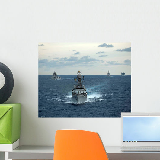 Indian Navy Corvette Ship Wall Decal