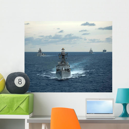 Indian Navy Corvette Ship Wall Decal