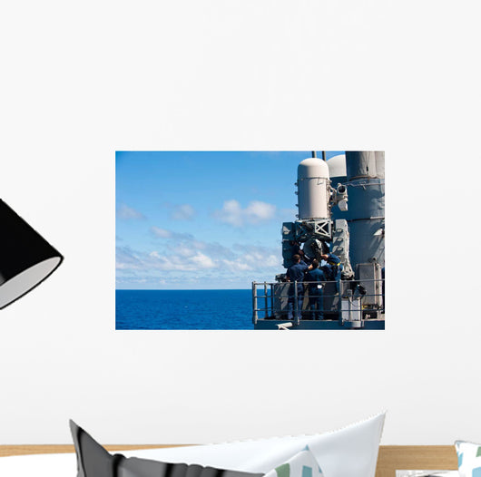 Sailors Conduct Maintenance Close-in Wall Decal