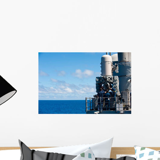 Sailors Conduct Maintenance Close-in Wall Decal