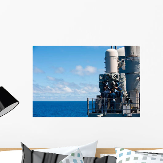 Sailors Conduct Maintenance Close-in Wall Decal