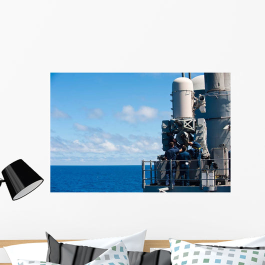 Sailors Conduct Maintenance Close-in Wall Decal