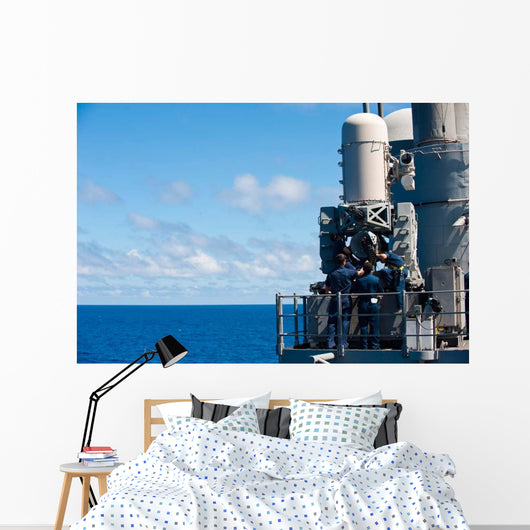 Sailors Conduct Maintenance Close-in Wall Decal