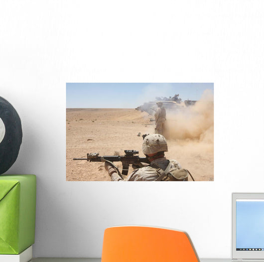 Us Marines Fire Several Wall Decal
