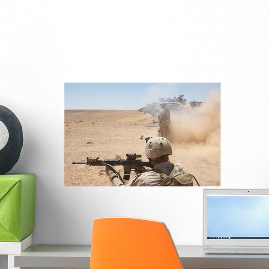 Us Marines Fire Several Wall Decal