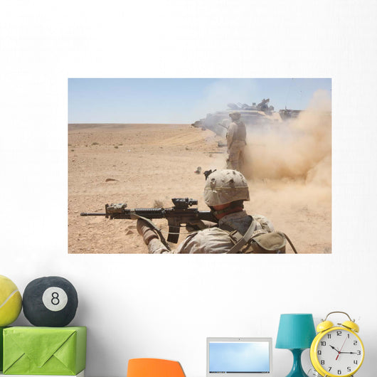Us Marines Fire Several Wall Decal