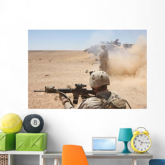 Us Marines Fire Several Wall Decal