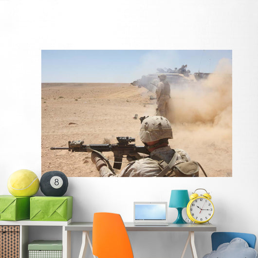 Us Marines Fire Several Wall Decal