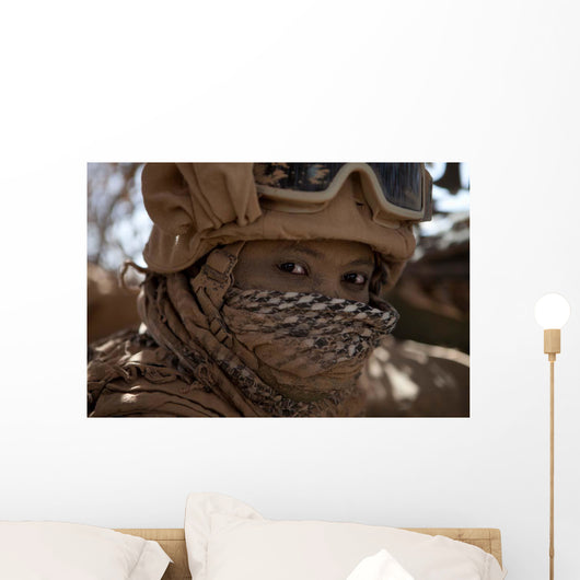 Us Marine Covered Dirt Wall Decal