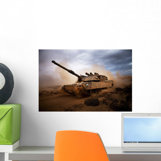 Marines Roll down Dirt Wall Decal