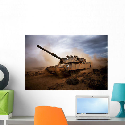 Marines Roll down Dirt Wall Decal