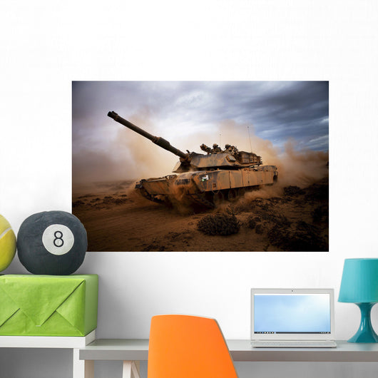 Marines Roll down Dirt Wall Decal