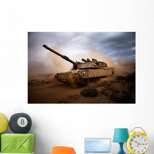 Marines Roll down Dirt Wall Decal