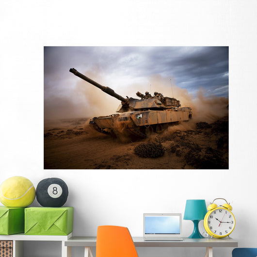 Marines Roll down Dirt Wall Decal