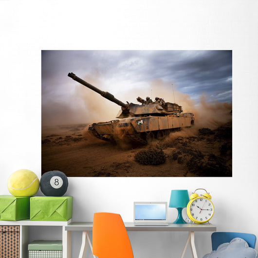 Marines Roll down Dirt Wall Decal