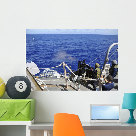 Sailor Fires 50 Caliber Wall Decal Design 2