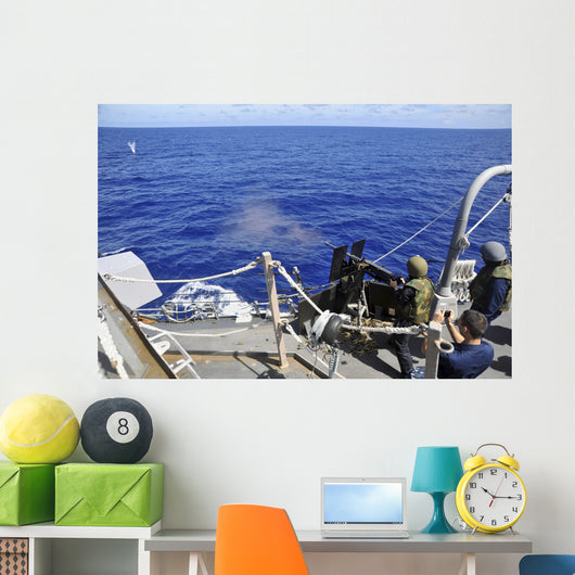 Sailor Fires 50 Caliber Wall Decal Design 2