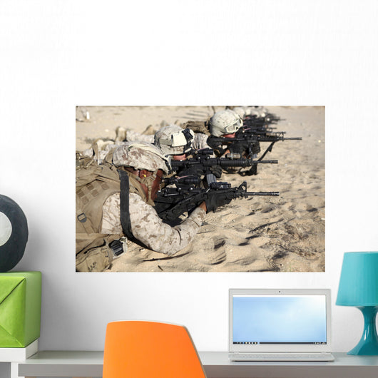 Us Marines Train Combat Wall Decal