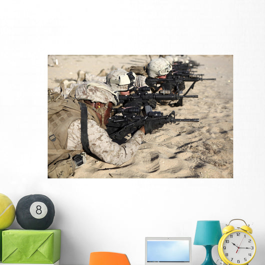 Us Marines Train Combat Wall Decal
