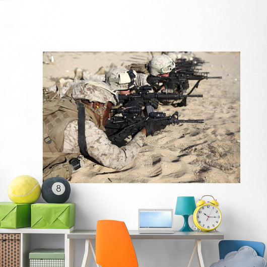 Us Marines Train Combat Wall Decal