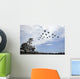 Helicopters Fire Flares as Wall Decal