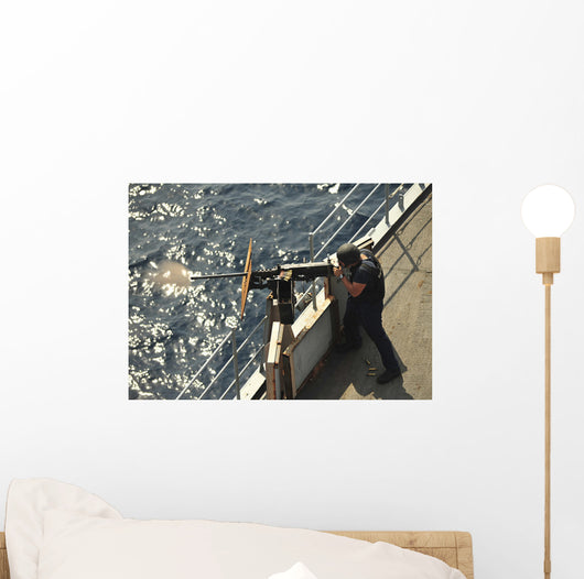 Seaman Fires 50-caliber Machine Wall Decal