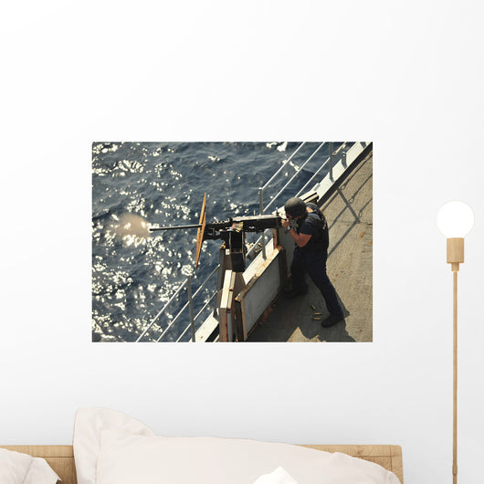 Seaman Fires 50-caliber Machine Wall Decal