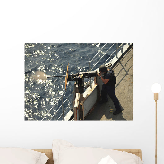 Seaman Fires 50-caliber Machine Wall Decal