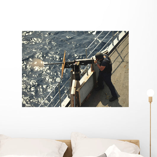 Seaman Fires 50-caliber Machine Wall Decal