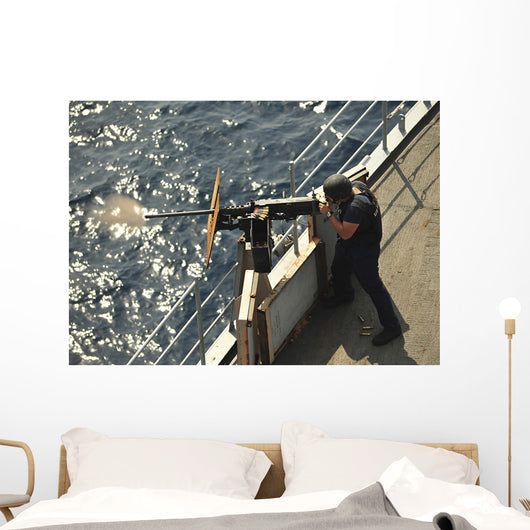 Seaman Fires 50-caliber Machine Wall Decal
