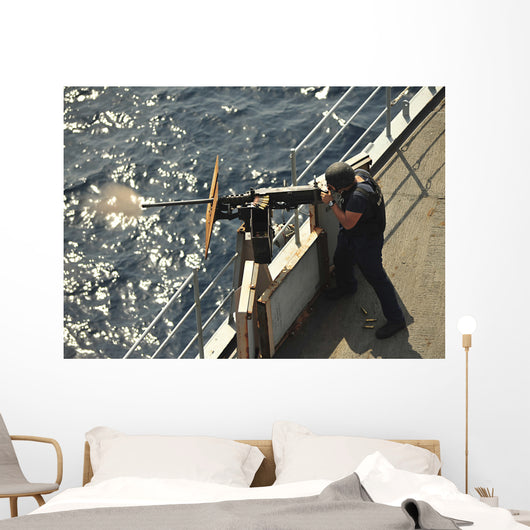 Seaman Fires 50-caliber Machine Wall Decal