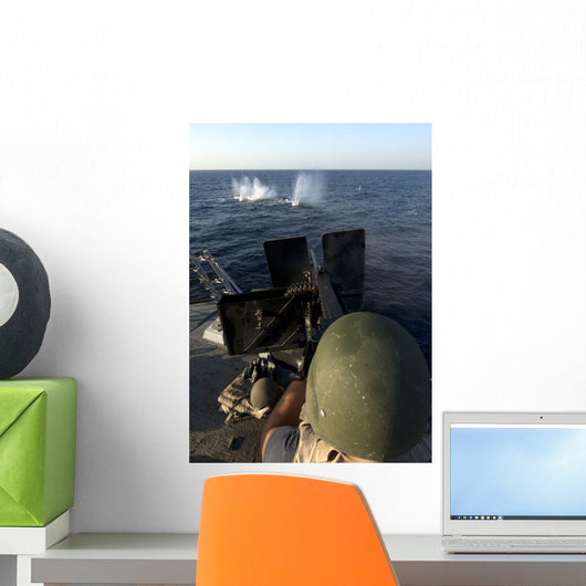 Sailor Fires 50-caliber Machine Wall Decal
