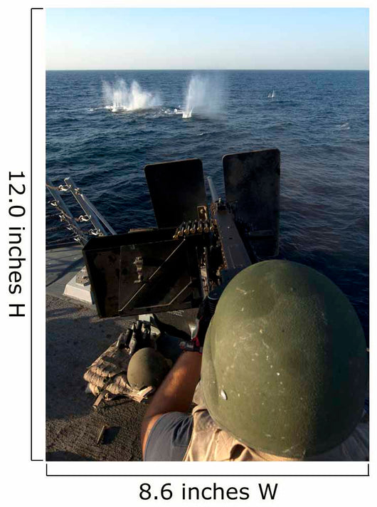 Sailor Fires 50-caliber Machine Wall Decal