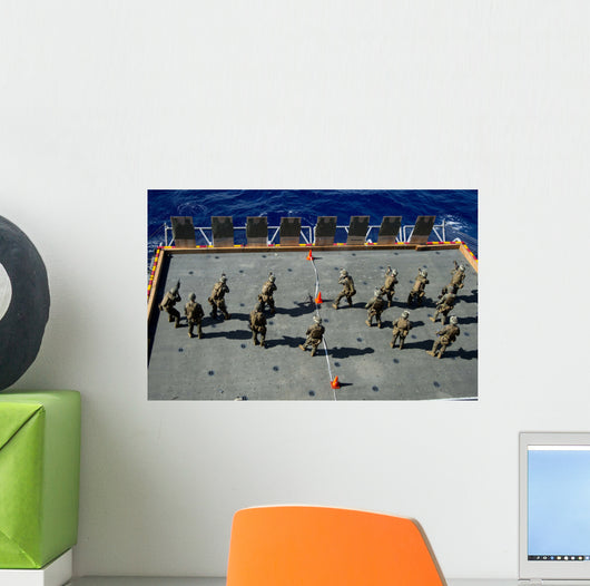 Marines Fire Rounds Targets Wall Decal