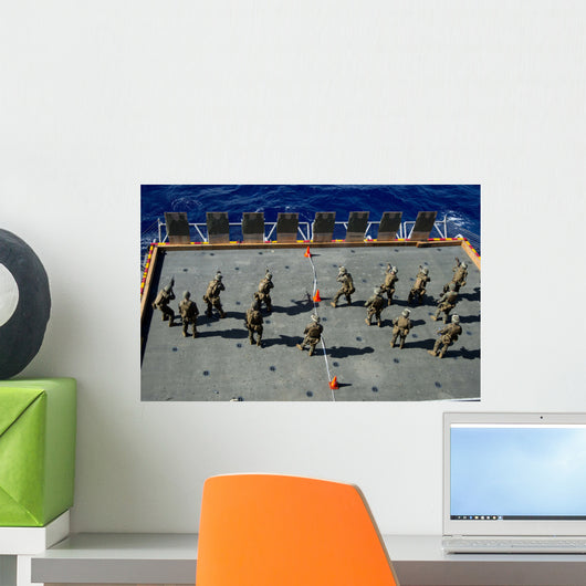 Marines Fire Rounds Targets Wall Decal
